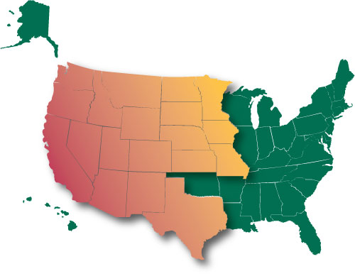 The USA Map - for finding out what states we are in!